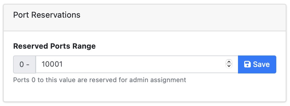 Port reservations